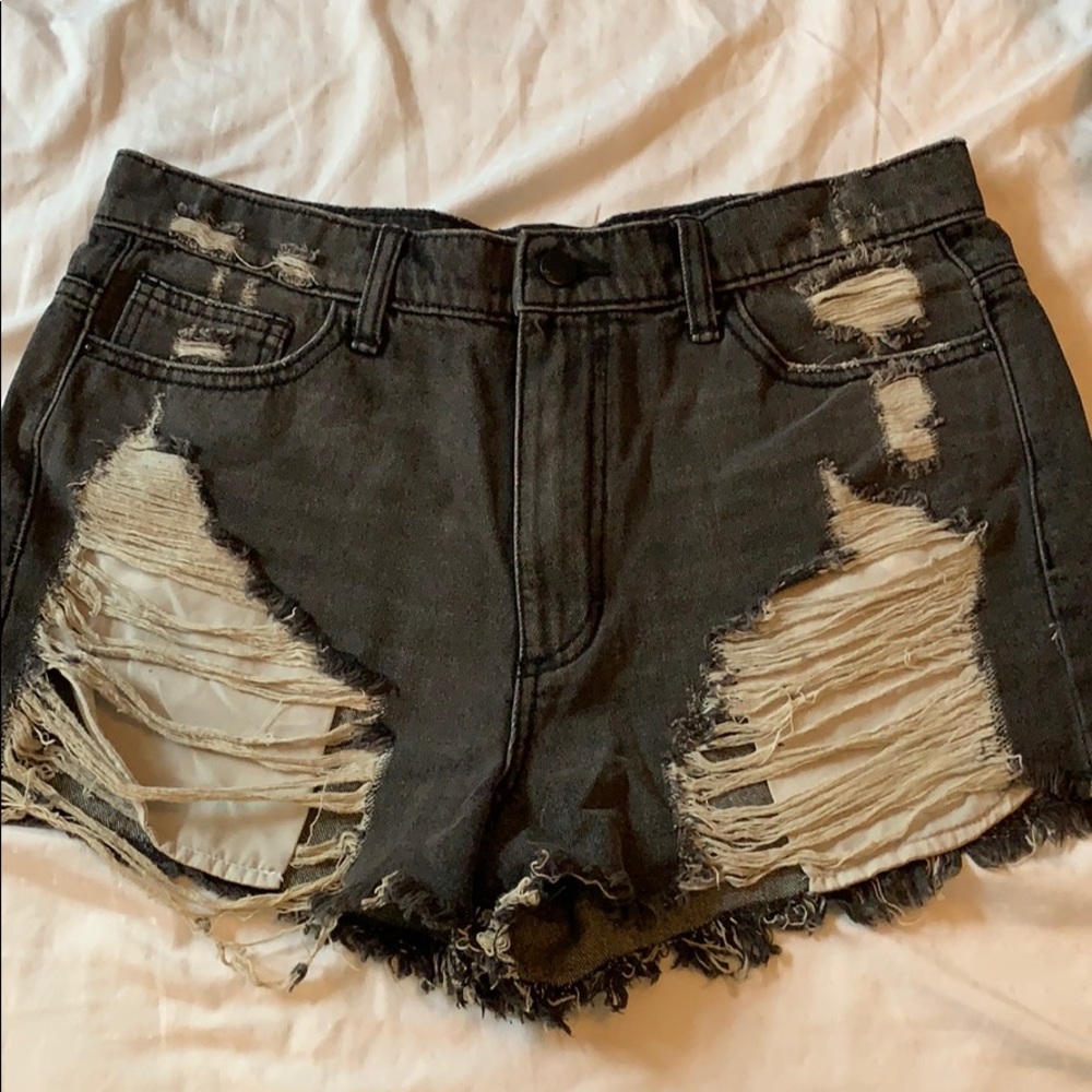 Black Denim cutoffs